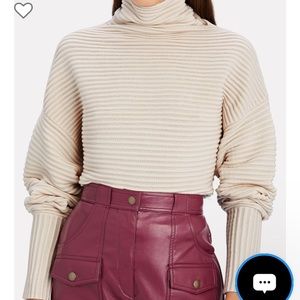 NMT Victoria VBeckham crisscross back ribbed sweater in oatmeal 😻